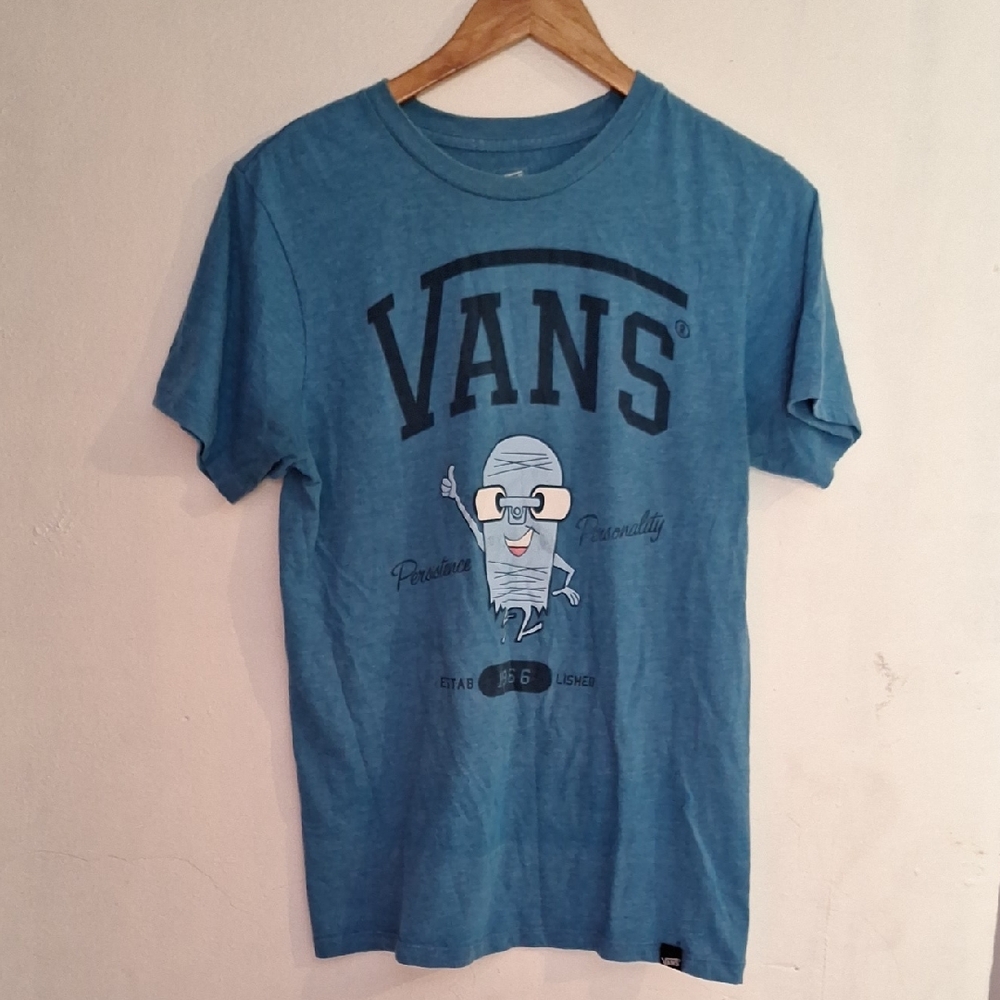 Vans Teal Graphic Tee with Fun Character